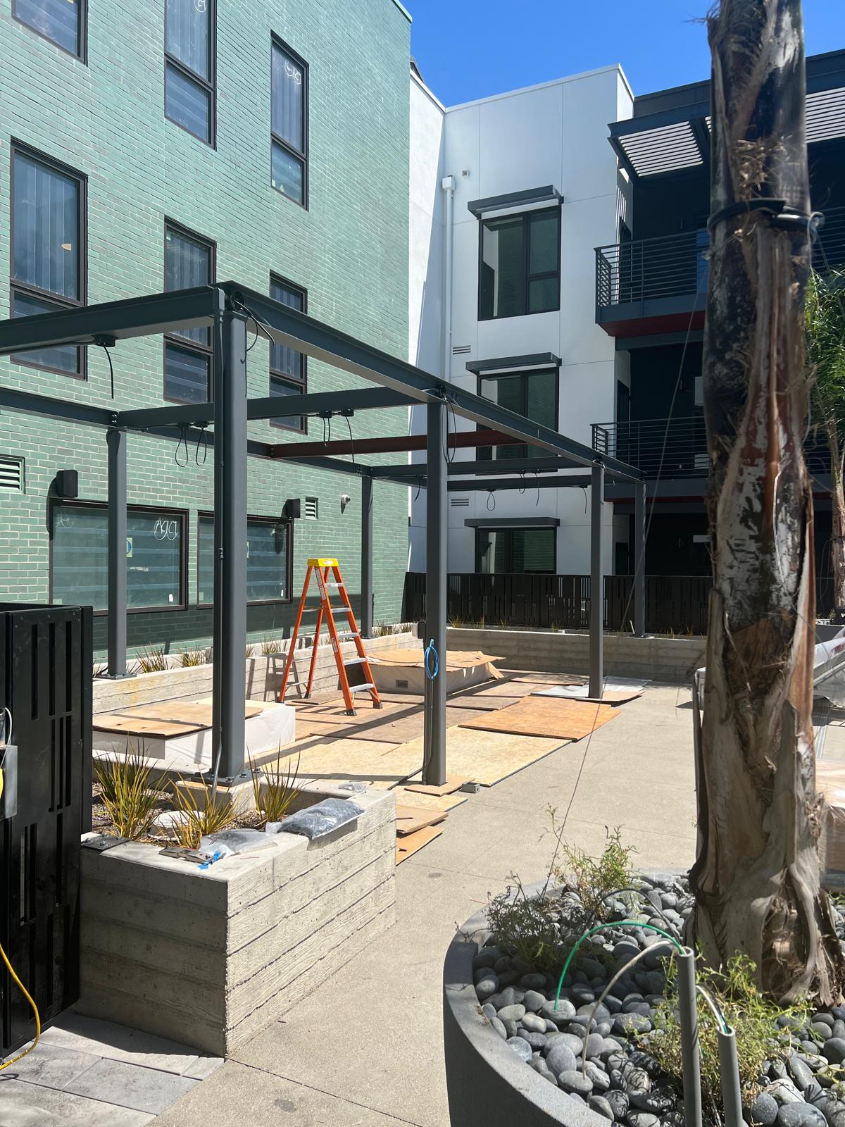 Custom steel work exterior railing Bay Area