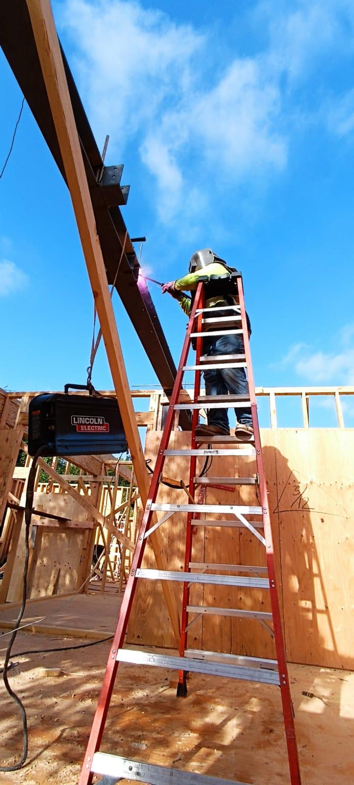 Structural steel beam installation Bay Area